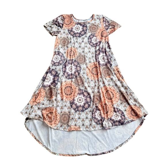 LuLaRoe Dress with Orange and Gray Mandala Pattern size M - Picture 1 of 4